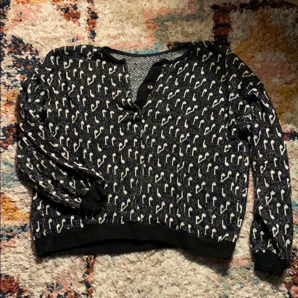 VINTAGE musical notes sweater